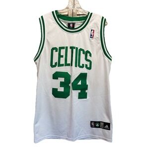 Adidas NBA Boston Celtics Green/White Jersey Tank Size 44 Pierce #34‎ Lic EUC